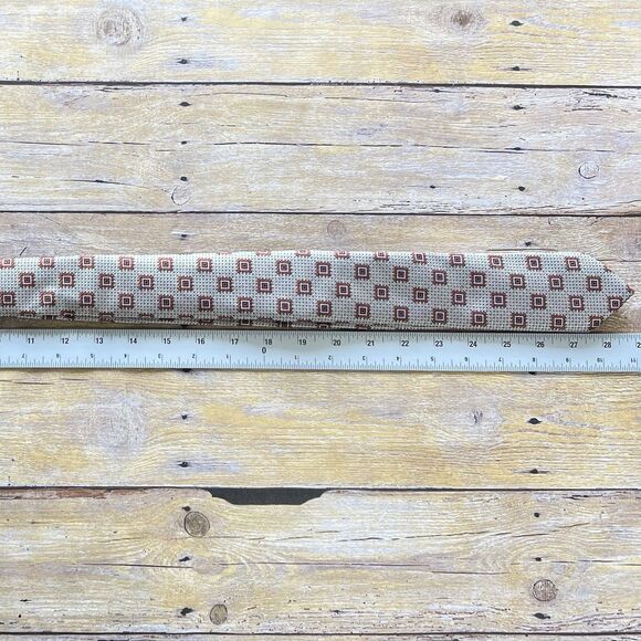 Adolfo One Size Mens Tie Beige 56”x 2” - Picture 8 of 15